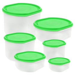 Ovalware Transparente con Tapa Verde