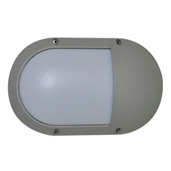 Lámpara de pared ovalada para exterior Aluminio Oxidal Ovalada Media Luna en Mate