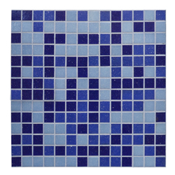 Mosaico Vidrio Mix Azul Celeste 32.7x32.7cm (.107)