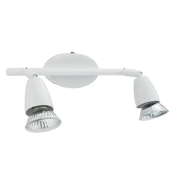 Lámpara Móvil Blanca de Dos Focos para Pared 