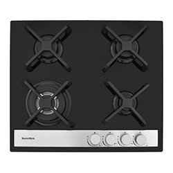 Cocina a Gas con 3 Quemadores +1 Triple Llama Vitrocerámica 58.5x51cm Mastermaid