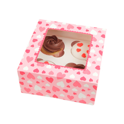 Caja Pretty Princess para 4 Cupcake en Set de 2 Piezas Daisy Darcy