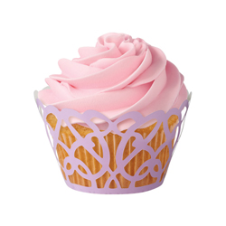 Envolturas Swirl Purple  para Cupcake  en Set de 18 Piezas Wilton