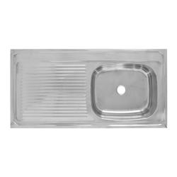 Lavadero de Empotrar 100x50 de 1 Pozo con 1 Escurridor Izquierdo de Acero Inoxidable Mastermaid