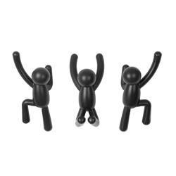 Gancho Buddy Negro en Set de 3 Piezas Umbra