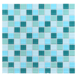 Mosaico de Cristal Mix Turquesa 30x30cm (0.09)