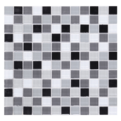 Mosaico de Cristal Mix Negro 30x30cm (0.09)