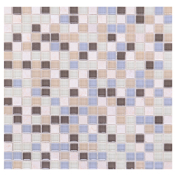 Mosaico de Cristal Mármol Mini Café Gris  30x30cm