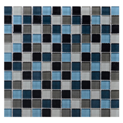 Mosaico de Cristal Mix  Azul  Oscuro 30x30cm (.09)