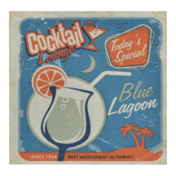 Servilleta de Papel Blue Lagoon 25x25cm 20 Unidades