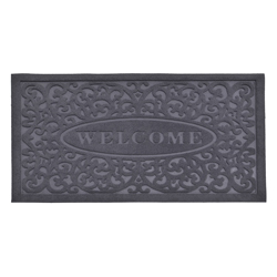 Alfombra de Caucho Welcome Gris   75x45cm