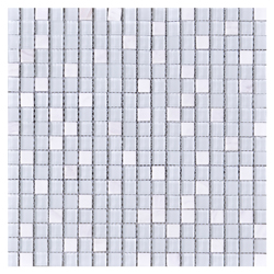 Mosaico de Cristal Marmol Mix Blanco 4mm 30x30cm