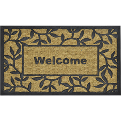 Alfombra Welcome Diseño Ramas Caucho y Yute 75x45cm
