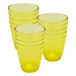 Vaso Amarillo en Set de 3 Piezas de 350ml