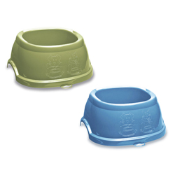 Plato para Mascotas Break Celeste y Verde Stefanplas