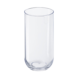 Vaso Plástico Alto 400ml Transparente Coza
