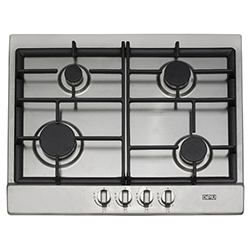 Cocina a Gas con 4 Quemadores de Acero Inoxidable de 62x52cm Dipiu