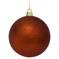 Bola Navideña Rojo Escarcha 30cm