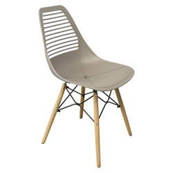 Silla Orb con Patas de Madera Habano