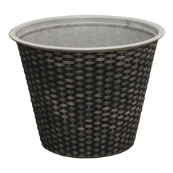 Macetero Basket Gris Negro