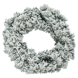 Corona Navideña Blanca 40cm