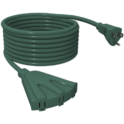 Extensión de 3 Servicios 7.6mt 3x16 Verde para Exteriores Stanley