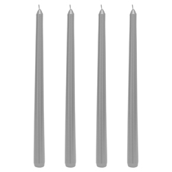 Vela Plata  en Set de 4 Piezas 30cm