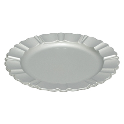 Porta  Plato Plateado con Relieve 33cm