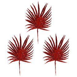 Ramas Escarchadas Rojas Set de 3 Piezas