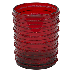 Candelabro de Vidrio Rojo 10cm