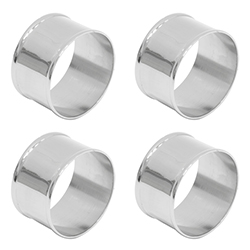 Anillo Porta Servilletas Navideña Plata Set 4 Piezas