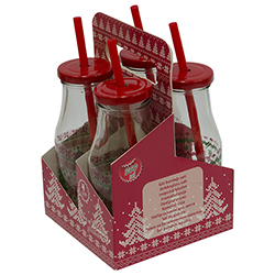 Botellas de Vidrio en Set de 4 Piezas