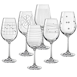 Copas de Cristal para Vino Elements 6 Piezas Bohemia