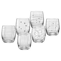 Vasos de Cristal Elements 6 Piezas Bohemia