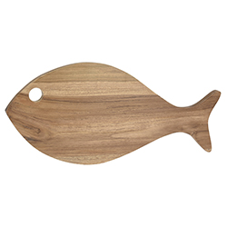 Tabla de Picar de Madera con Diseño de Pescado