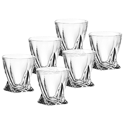 Vasos de Cristal Quadro 6 Piezas Bohemia