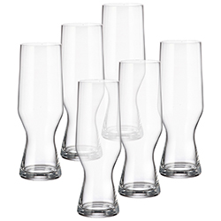 Vasos de Cristal Beer 6 Piezas Bohemia