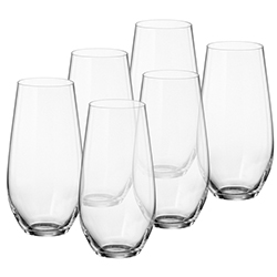 Vasos de Cristal Columba Alto 6 Piezas Bohemia