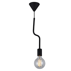 Lámpara Colgante Pipe Negra Eurolight