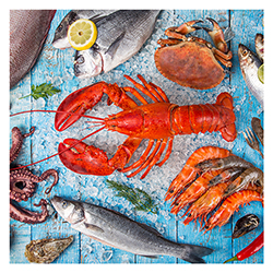 Servilleta Seafood 33x33cm 20 Unidades