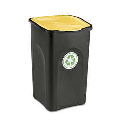 Tacho Ecogreen 50 Litros Negro Amarillo Stefanplast