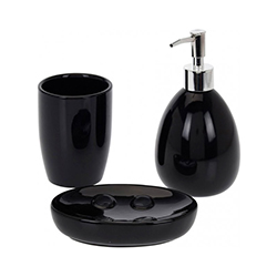 Accesorios de Baño Globe Negro 3 Piezas