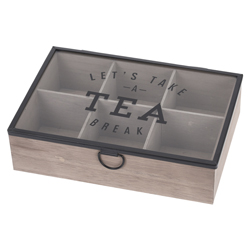 Caja de Madera Porta Té Lets Take