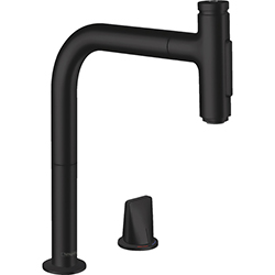 Grifería Monomando para Cocina de 32cm Negro Mate Metris S M71 200 Hansgrohe