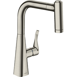 Grifería Monomando para Cocina de 33.2cm Acero Inoxidable Metris M71 220 Hansgrohe