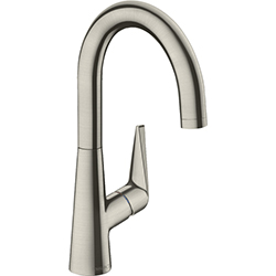 Grifería Monomando para Cocina de 33.5cm Acero Inoxidable Talis 220 Hansgrohe