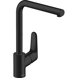 Grifería Monomando para Cocina de 30.5cm Negro Mate Focus 280 Hansgrohe