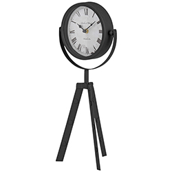 Reloj Tripode de Mesa Negro