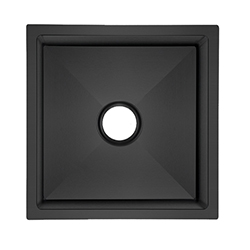 Lavacopa Industrial de Bajo Mesón 45x45cm de 1 Pozo de Acero Inoxidable Negro Dipiu