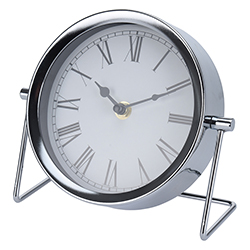 Reloj de Mesa Stand Cromo 